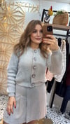 Çiçek Düğmeli Premium Yumoş Hırka