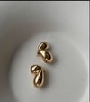 Çift Damla Gold Küpe