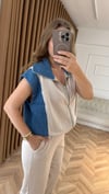 Denim Detaylı Spor Takım