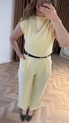 Drapeli Kemerli Tensel Tulum - Soft Lemon