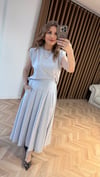 Elegant Vatkalı İkili Takım-Gri