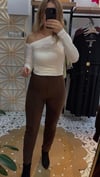 Kahve Çimalı Tayt Pantolon