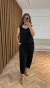 Kolsuz Modal Bluz Pantolon İkili Takım-Siyah