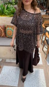 Maxi Boy Saten Etek -Kahve 