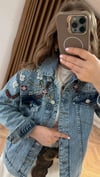 Nakışlı Taşlı Denim Ceket