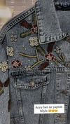 Nakışlı Taşlı Denim Ceket