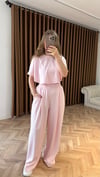 Pelerinli Modal Kumaş Salaş Takım – Soft Pudra