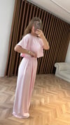 Pelerinli Modal Kumaş Salaş Takım – Soft Pudra