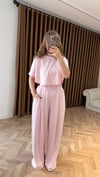Pelerinli Modal Kumaş Salaş Takım – Soft Pudra