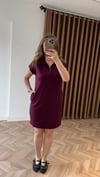 Polo Yaka Modal Elbise- Vişne Mürdüm