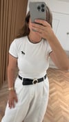 Quzu  Marka Kahve İşlemeli Basic Tshirt 
