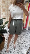 Şehir Boy Tensel Kuşaklı Şort-Haki