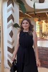 Siyah Gizli Fermuarlı Kuşaklı Tulum