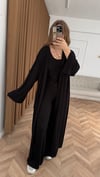 Siyah  İnce Modal Üçlü Kimono Atlet Pantolon Takım