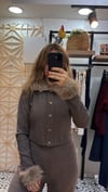 Yaka ve Kol Kürk Detay Fitilli Takım