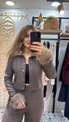 Yaka ve Kol Kürk Detay Fitilli Takım