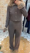 Yaka ve Kol Kürk Detay Fitilli Takım