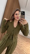 Z.ra Model Yelekli Takım-Haki