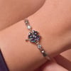 KALP MİSTİK TOPAZ TAŞLI YONCA GÜMÜŞ BİLEKLİK