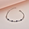 OVAL MAVİ TAŞLI ZİRKON GÜMÜŞ BİLEKLİK