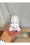 Boyanabilir Squirtle Figürü – Pokemon Beton Boyama Heykeli | Çiçek Tutan Sevimli Model