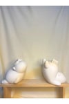 Capybara Kitap Tutucu 2’li Set | Dekoratif Beton Bookend 11 cm