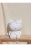 Çiçekli Hello Kitty Biblo – Boyanabilir Dekoratif Figür