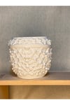 Floral Kuzu Saksı – 9 cm Boyanabilir Güçlendirilmiş Beton Saksı / Kalemlik
