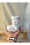 Kabartmalı Yılbaşı Çorap Saksı / Mini Kalemlik
