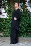 Missa - Rayon Soğuk İp Perma Takım Siyah
