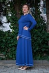 Missa - Rayon Soğuk İp Vale Takım Saks