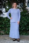 Missa - Triko Rayon Soğuk İplik Asmin Takım Lila