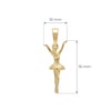 Balerin Figürlü Kolye Ucu  - 14k Altın Kaplama - 10 x 22 mm