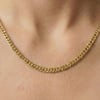 Balıksırtı Kalın Kolye - 14k Altın Rengi Kaplama, 50 cm