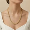 Burgu Zincir Çelik Kolye - 14k Altın Rengi Kaplama, 60 cm / 5 mm