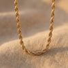 Burgu Zincir Kolye  - 14k Altın Kaplama - 50 cm (3 mm)