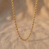 Burgu Zincir Kolye  - 14k Altın Kaplama - 55 cm (3 mm)