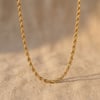 Burgu Zincir Kolye  - 14k Altın Kaplama - 55 cm (4 mm)