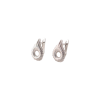 Desenli Damla Küpe - Gümüş Rengi Kaplama, 1,7 cm