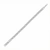 Dikdörtgen Halkalı Taşlı Bileklik - Gümüş Rengi Kaplama, 17+2 cm