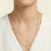 Dorikalı Çelik Kolye - 14k Altın Rengi Kaplama, 60 cm / 1 mm
