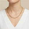 Dorikalı Zincir Çelik Kolye - 14k Altın Rengi Kaplama, 45 cm / 3 mm