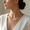 Dorikalı Zincir Çelik Kolye - 14k Altın Rengi Kaplama, 45 cm / 3 mm
