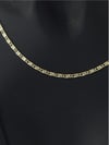 Figaro İtalyan Zincir Kolye - 14K Altın Rengi Kaplama, 45 cm