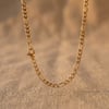 Figaro Zincir Kolye  - 14k Altın Kaplama - 50 cm (3 mm)