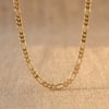 Figaro Zincir Kolye  - 14k Altın Kaplama - 50 cm (5 mm)