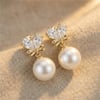 Fiyonk İnci Küpe - 14k Altın Rengi Kaplama, 2 cm