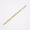 Geniş Küba Zincir Bileklik - 14K Altın Rengi Kaplama, 17+2 cm