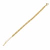 Grek Motifli Zirkon Taşlı Zincir Bileklik - 14k Altın Kaplama - 18+3 cm