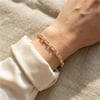 Halkalı Zincir Bileklik - 14k Altın Rengi Kaplama, 19+4 cm